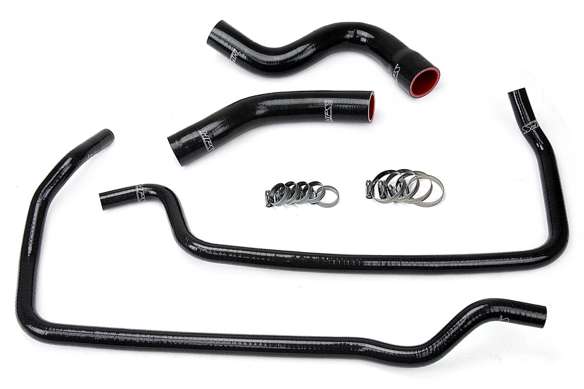 HPS Performance High Temp Reinforced Silicone Radiator and Heater Coolant Hose Kit Black 57-1449-BLK