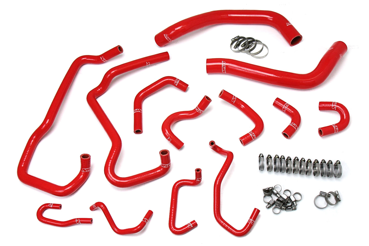 HPS Performance Silicone Radiator, Heater and Ancillary Coolant Hose Kit, Red, 57-1581-RED