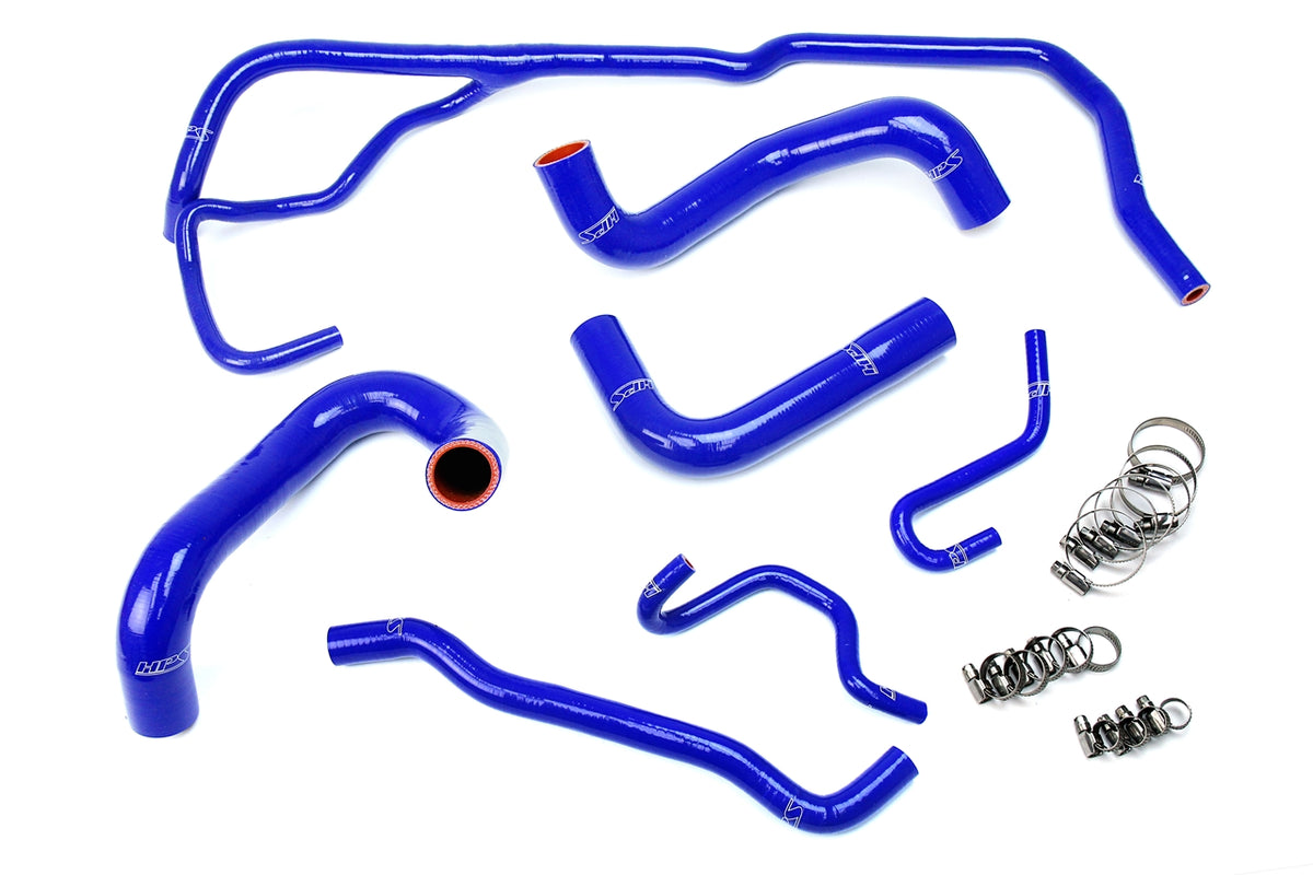 HPS Performance High Temp Reinforced Silicone Radiator Coolant Hose Kit Blue 57-1725-BLUE