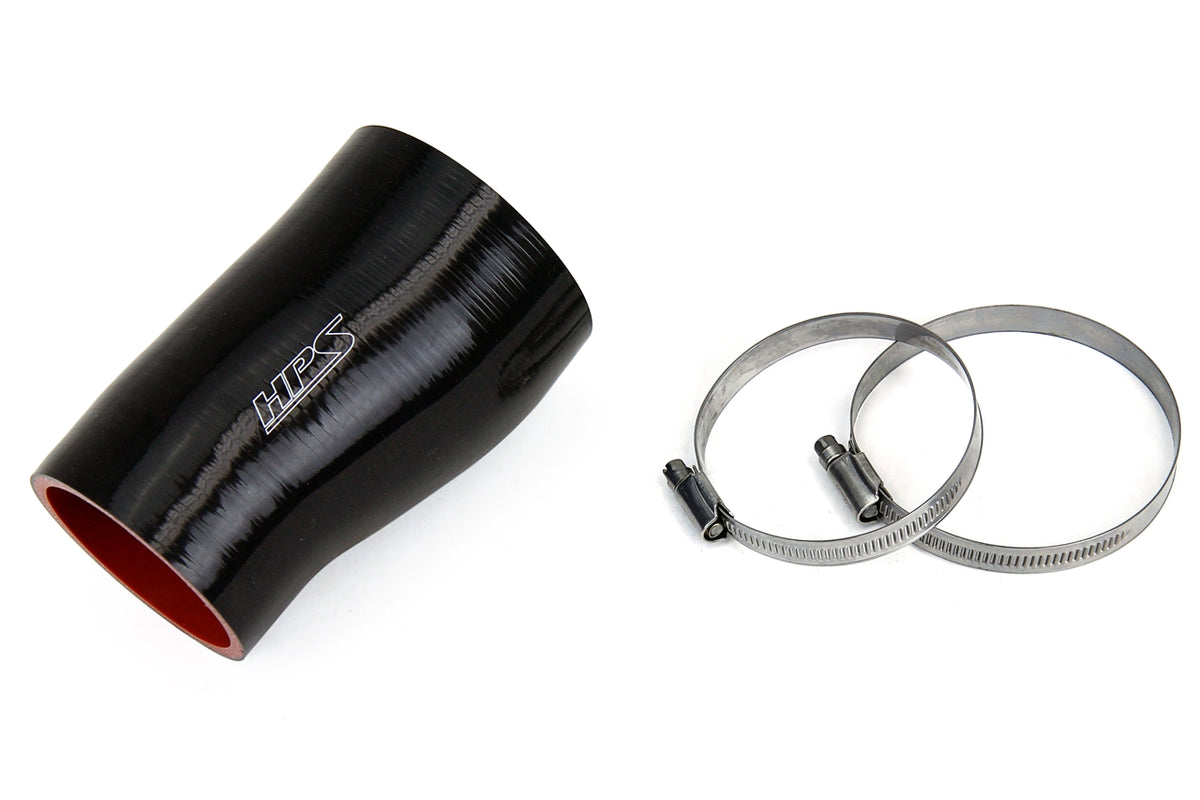 HPS Performance High Temp Reinforced Silicone Air Intake Hose Kit Black 57-1765-BLK