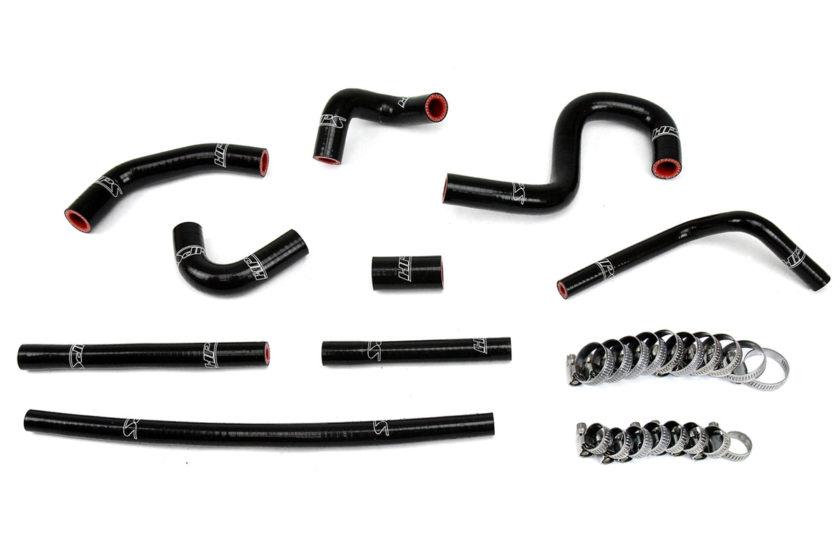 HPS Performance High Temp Reinforced Silicone Heater Coolant Hose Kit Black 57-1798-BLK