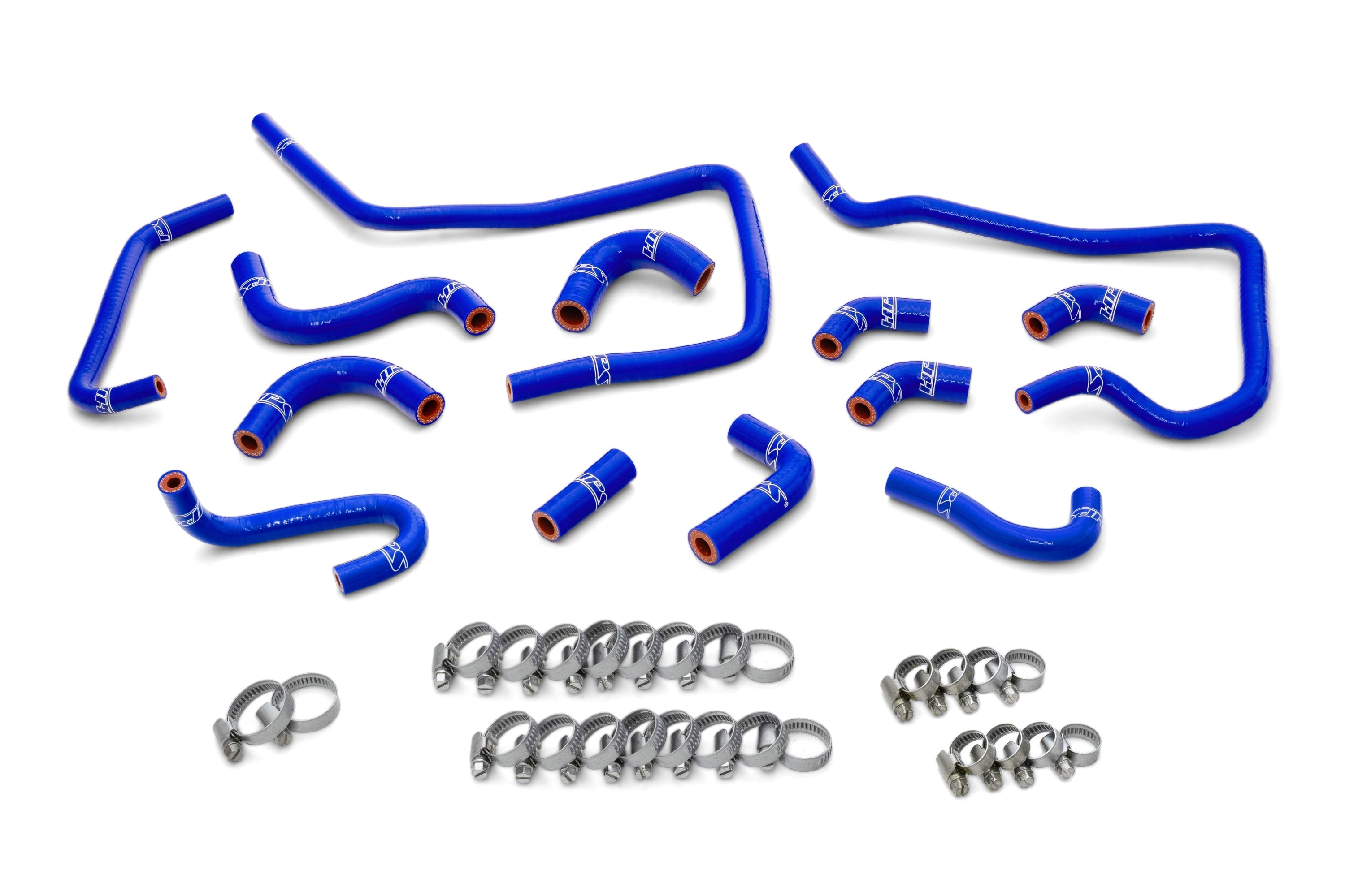 HPS Performance High Temp Reinforced Silicone Ancillary Coolant Hose Kit, Blue, 57-1805-BLUE