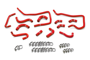 HPS Performance High Temp Reinforced Silicone Ancillary Coolant Hose Kit, Red, 57-1805-RED