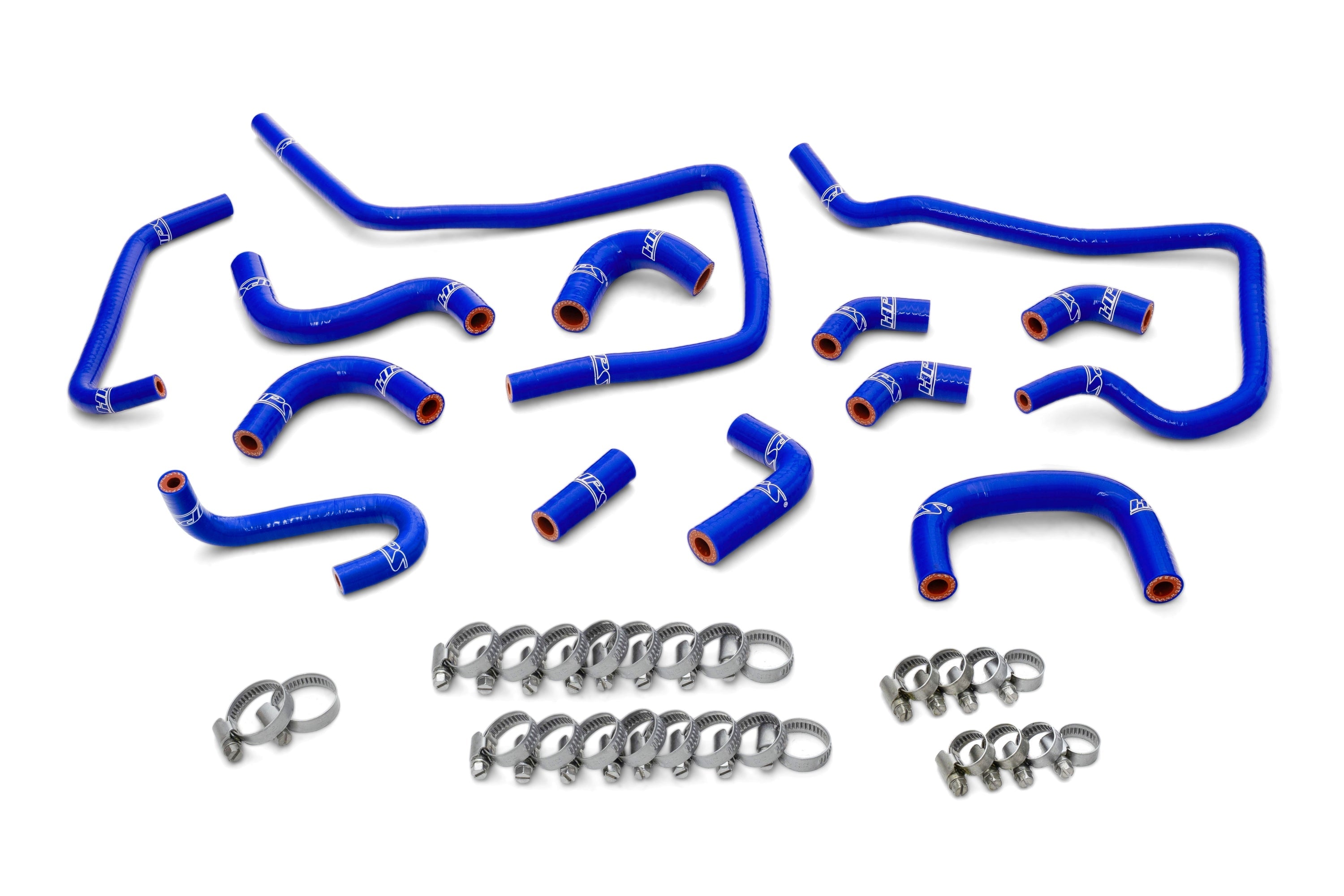 HPS Performance High Temp Reinforced Silicone Ancillary Coolant Hose Kit, Blue, 57-1806-BLUE