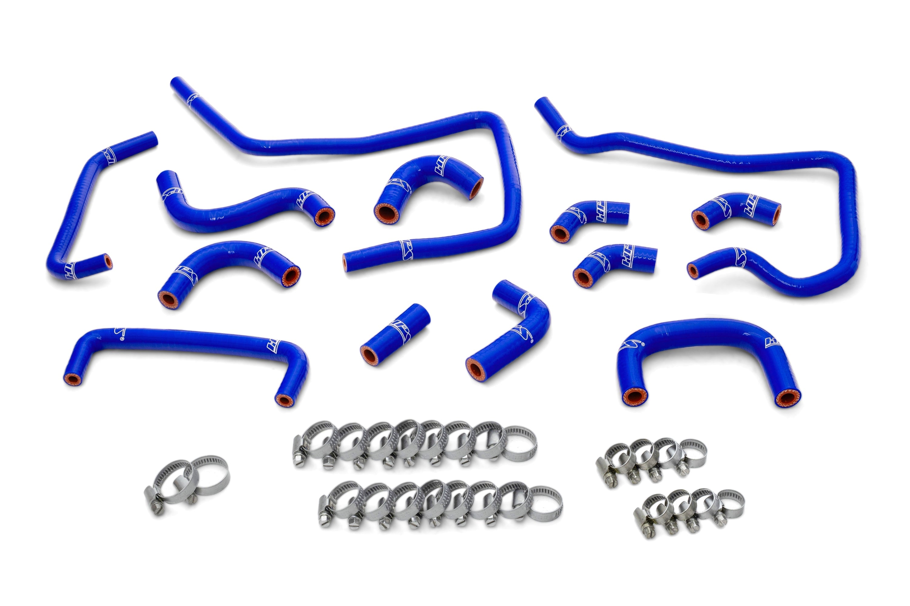 HPS Performance High Temp Reinforced Silicone Ancillary Coolant Hose Kit, Blue, 57-1807-BLUE