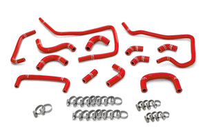 HPS Performance High Temp Reinforced Silicone Ancillary Coolant Hose Kit, Red, 57-1807-RED