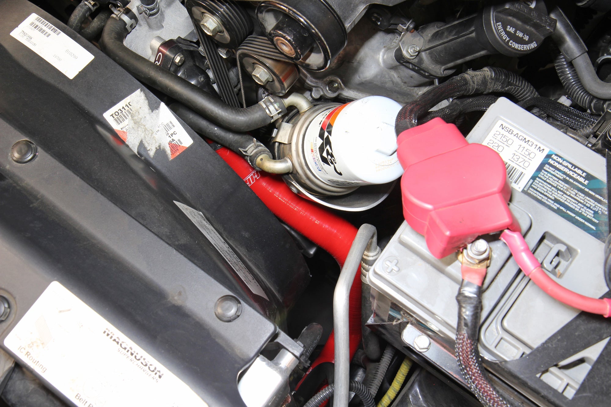 HPS Performance High Temp Reinforced Silicone Radiator Coolant Hose Kit, Red, 57-2056-RED