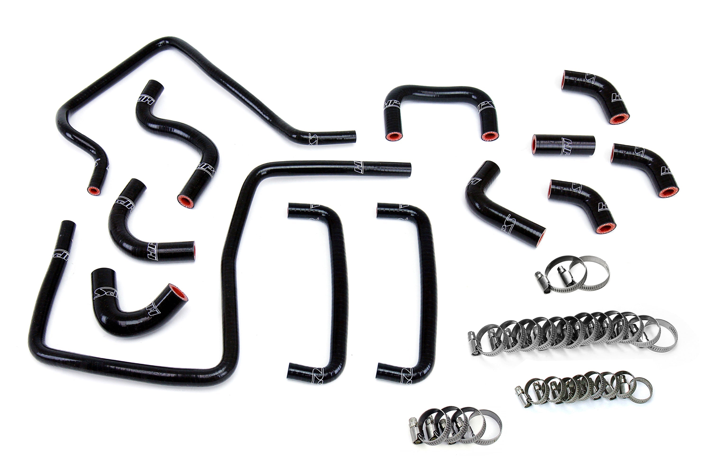 HPS Performance High Temp Reinforced Silicone Ancillary Coolant Hose Kit Black 57-2266-BLK