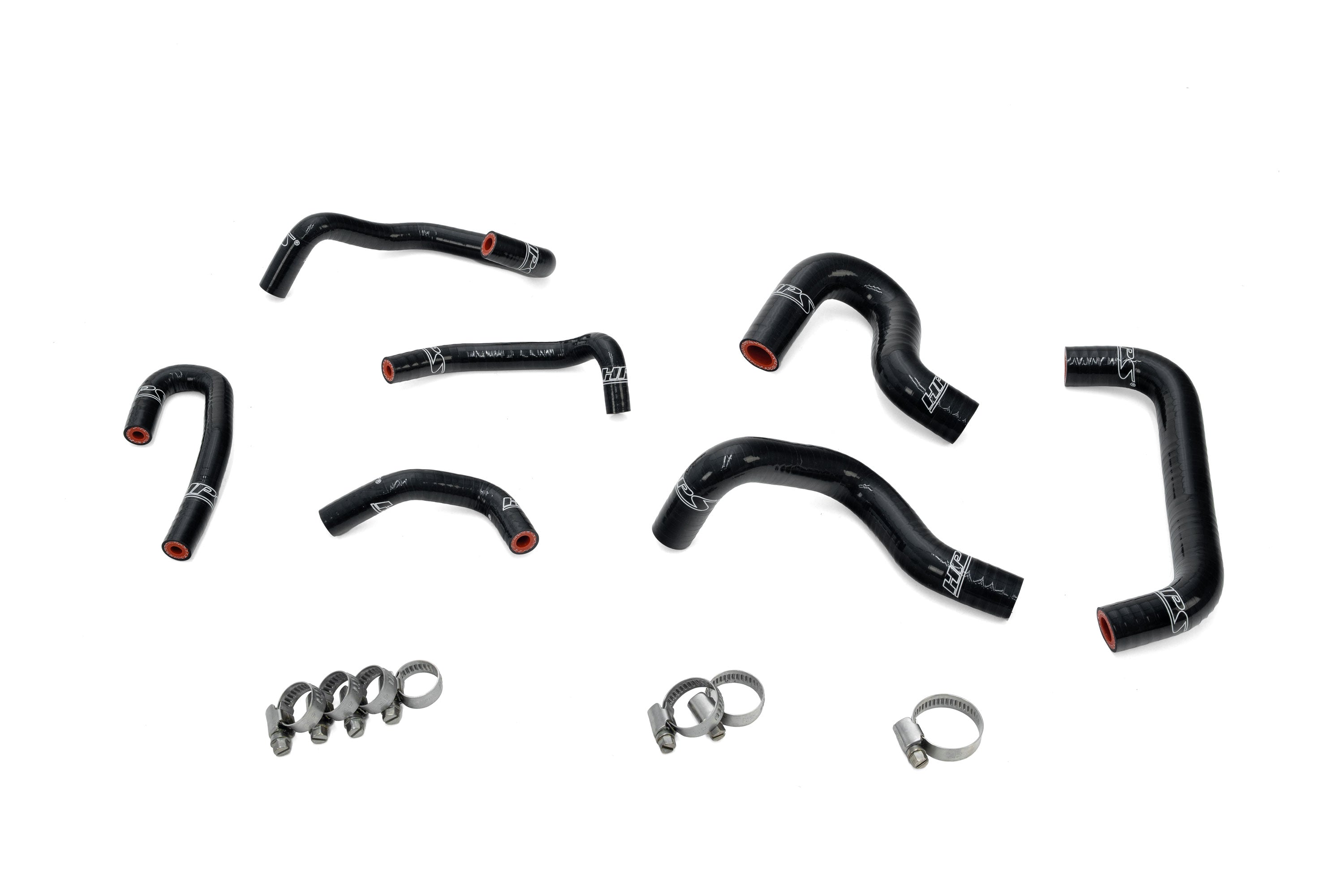 HPS Performance High Temp Reinforced Silicone Ancillary and Oil Cooler Coolant Hose Kit, Black, 57-2274-BLK