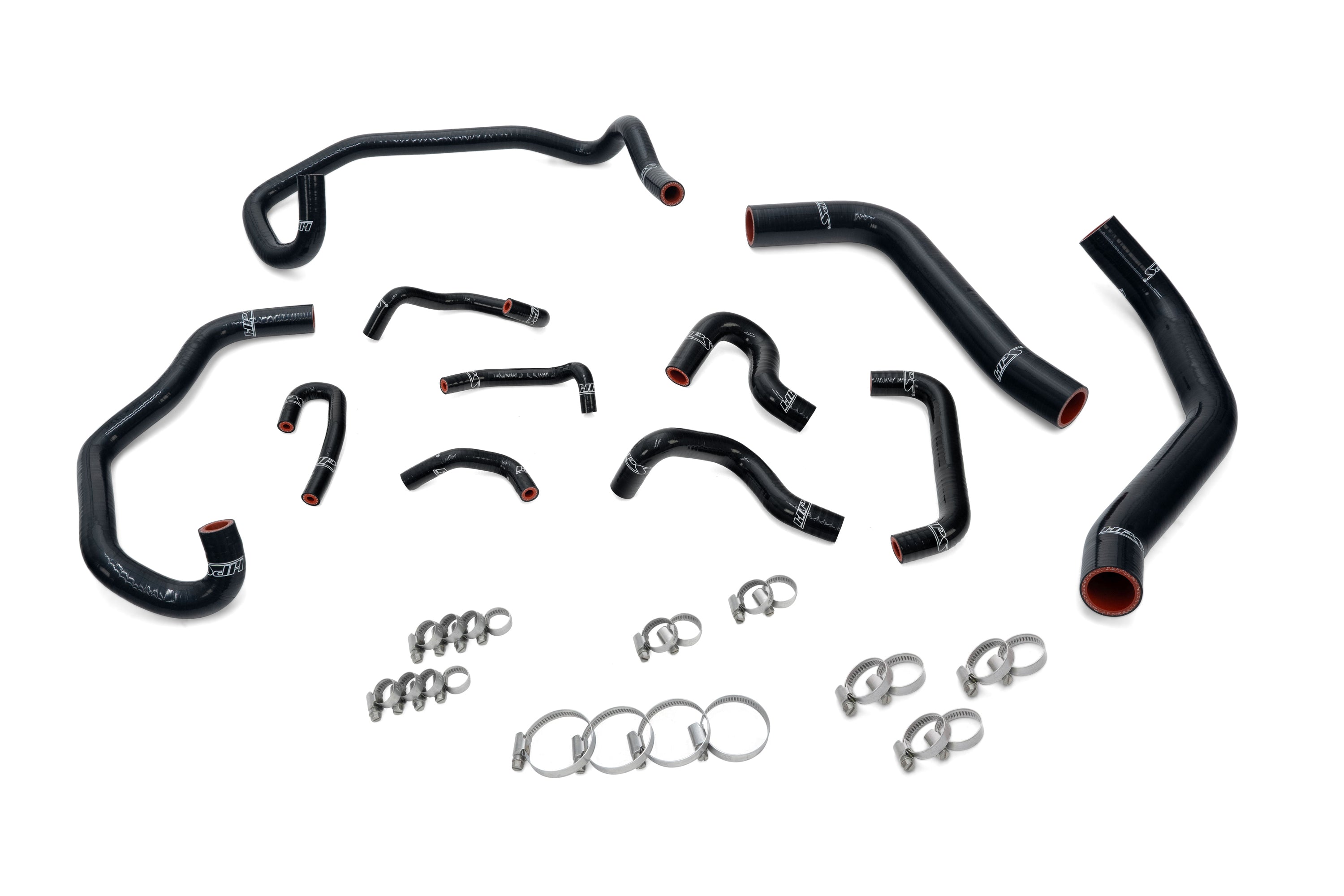 HPS Performance High Temp Reinforced Silicone Radiator, Heater and Ancillary Coolant Hose Kit, Black, 57-2280-BLK