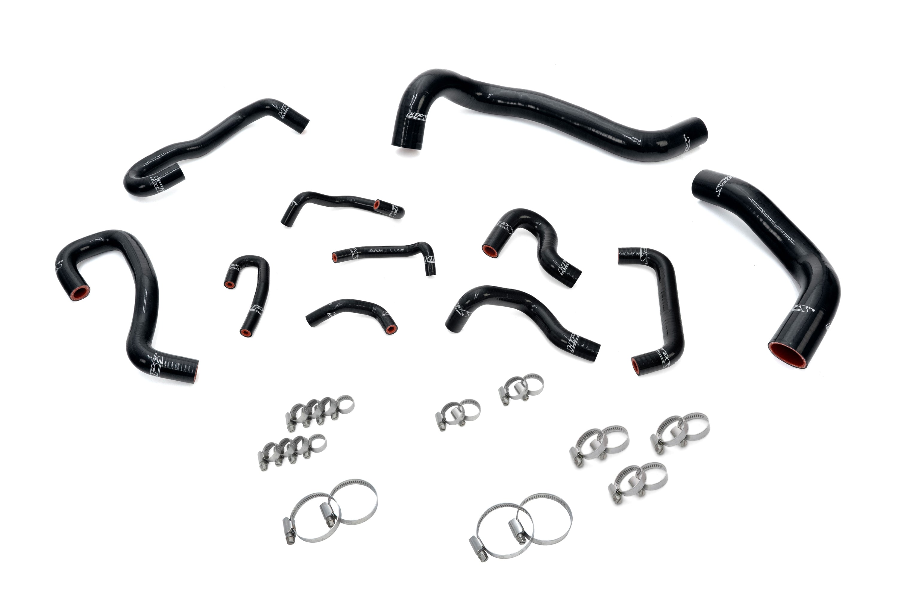 HPS Performance High Temp Reinforced Silicone Radiator, Heater and Ancillary Coolant Hose Kit, Black, 57-2282-BLK