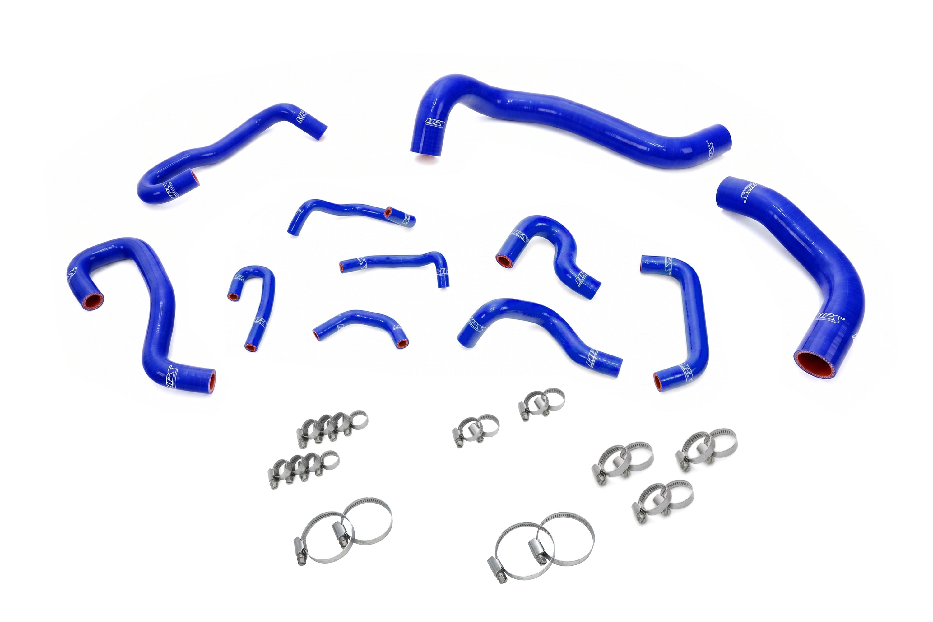 HPS Performance High Temp Reinforced Silicone Radiator, Heater and Ancillary Coolant Hose Kit, Blue, 57-2282-BLUE