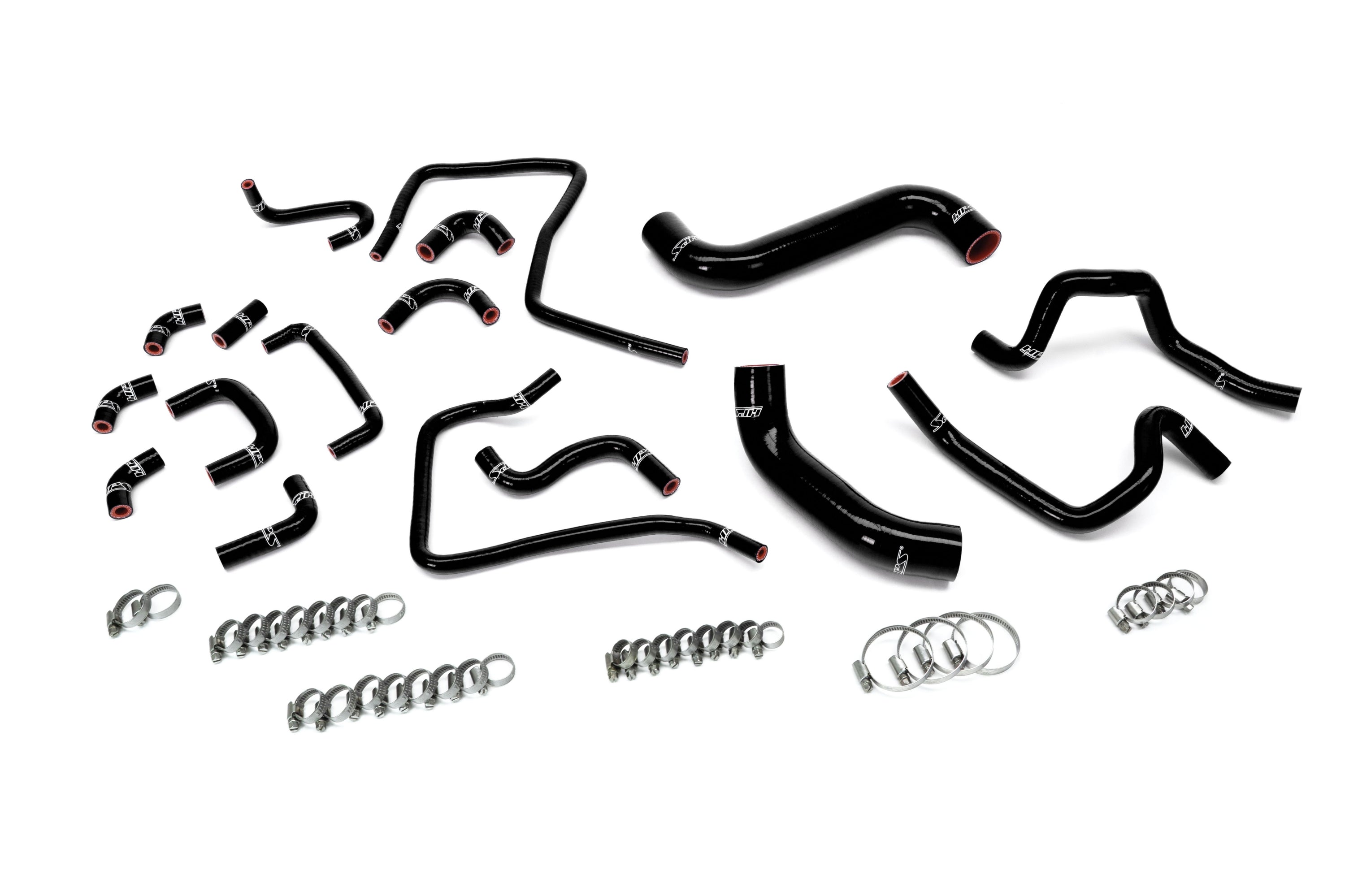 HPS Performance Silicone Radiator, Heater and Ancillary Coolant Hose Kit, Black, 57-2304-BLK