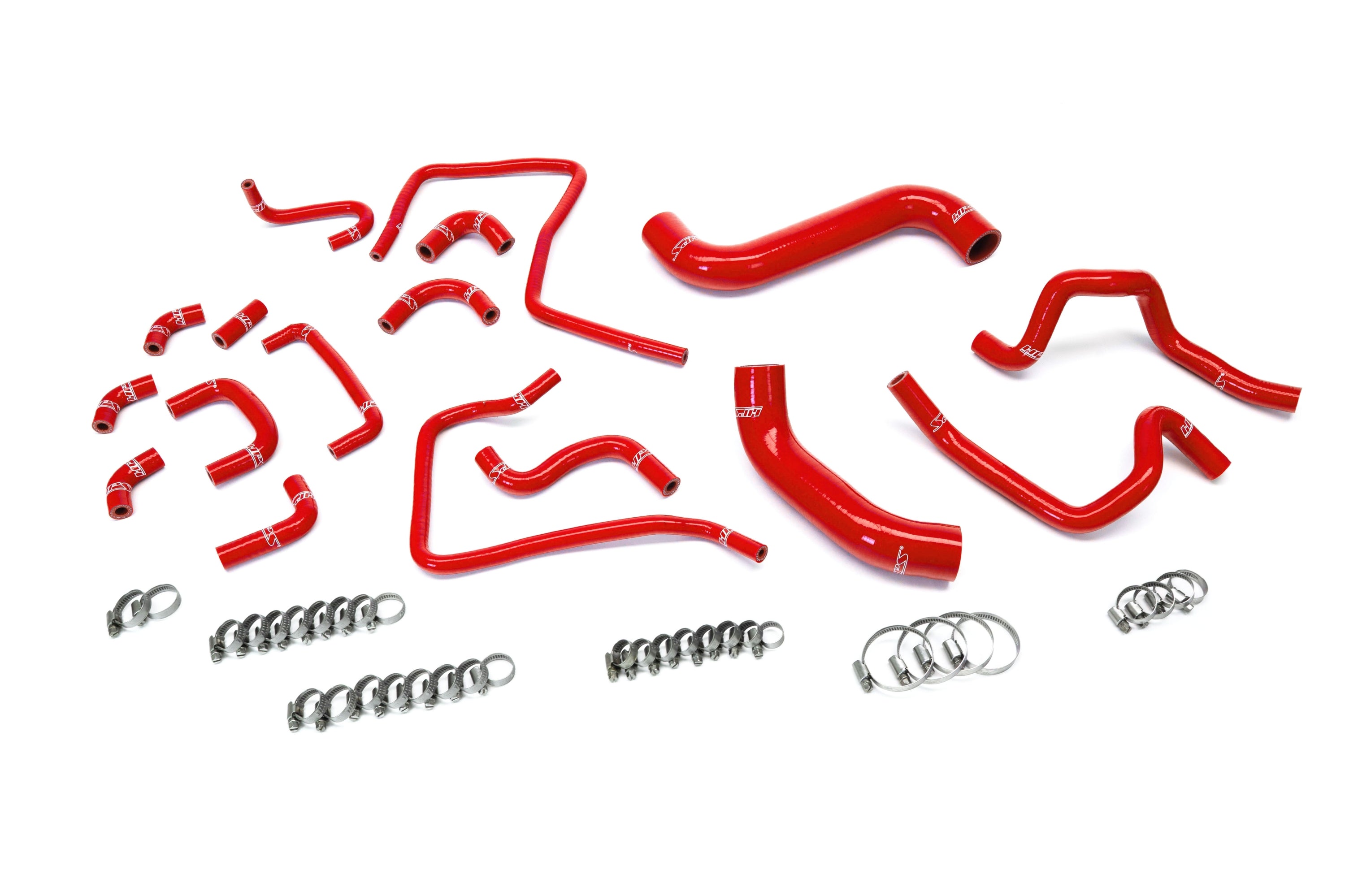 HPS Performance Silicone Radiator, Heater and Ancillary Coolant Hose Kit, Red, 57-2304-RED