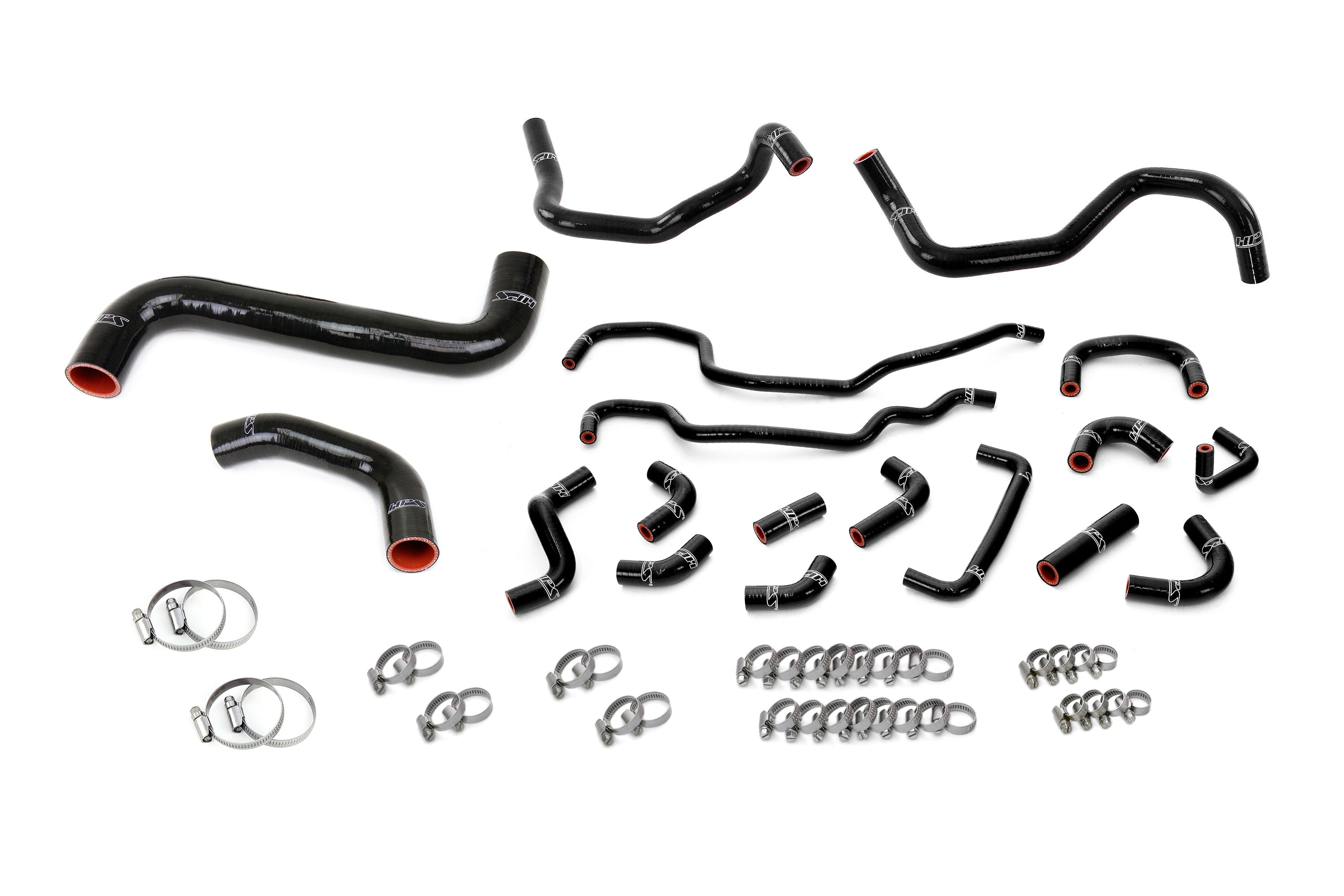 HPS Performance High Temp Reinforced Silicone Radiator, Heater and Ancillary Coolant Hose Kit, Black, 57-2318-BLK