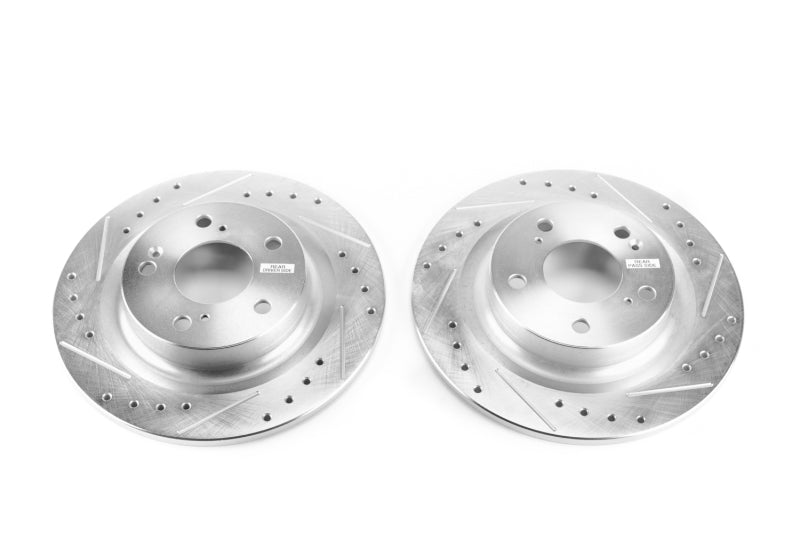 Power Stop 17-18 Honda Civic Rear Evolution Drilled & Slotted Rotors - Pair