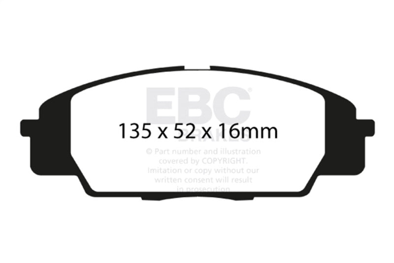 EBC 07-11 Acura CSX (Canada) 2.0 Type S Yellowstuff Front Brake Pads