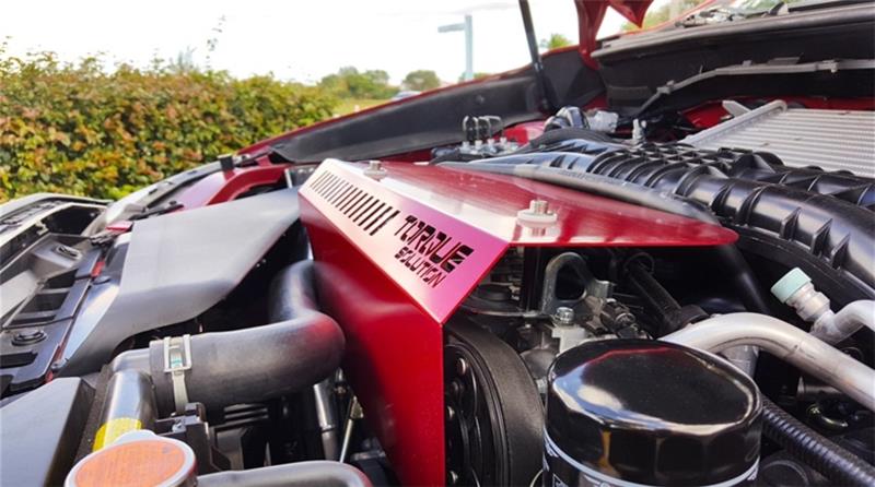 Torque Solution Engine Pulley Cover 2015+ Subaru WRX/2014+ Forester XT - Red