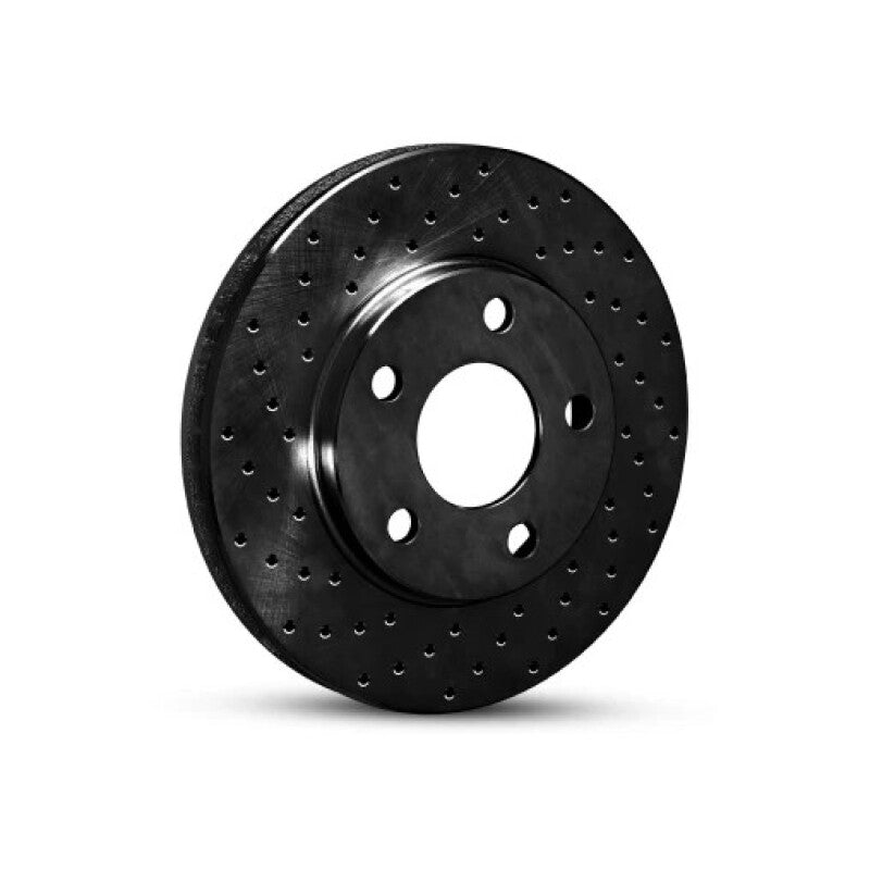 R1 90-93 Mazda Miata Rear Right Drilled Black Brake Rotor
