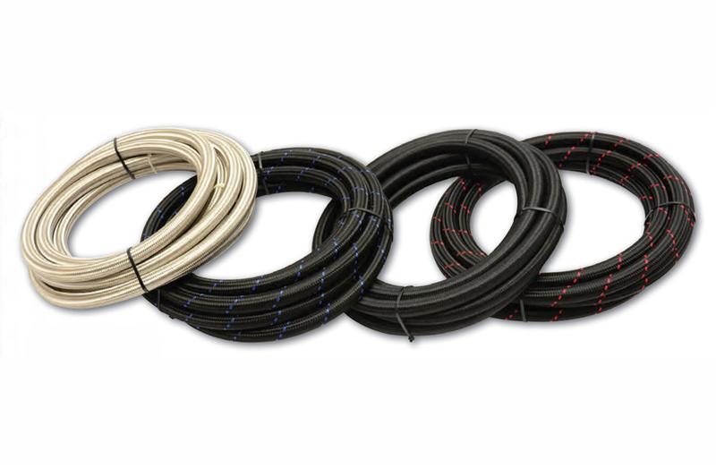 Vibrant -12 AN SS Braided Flex Hose (5 foot roll)