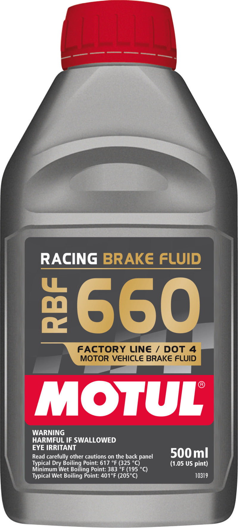 Motul 1/2L Brake Fluid RBF 660 - Racing DOT 4 - Case of 12 Units