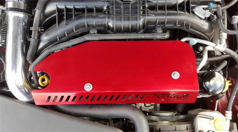 Torque Solution Engine Pulley Cover 2015+ Subaru WRX/2014+ Forester XT - Red
