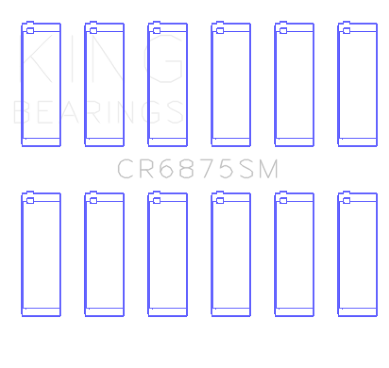 King Engine Bearings Mercedes Benz OM 642 Sputter Replacement Connecting Rod Bearing - Size +0.25mm