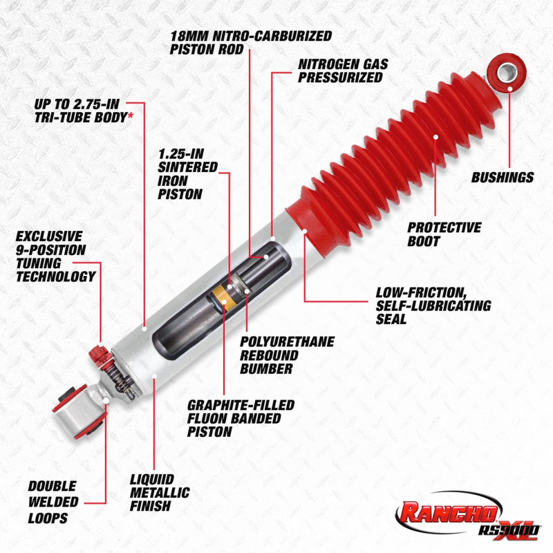 Rancho 95-03 Ford Explorer Front RS9000XL Shock