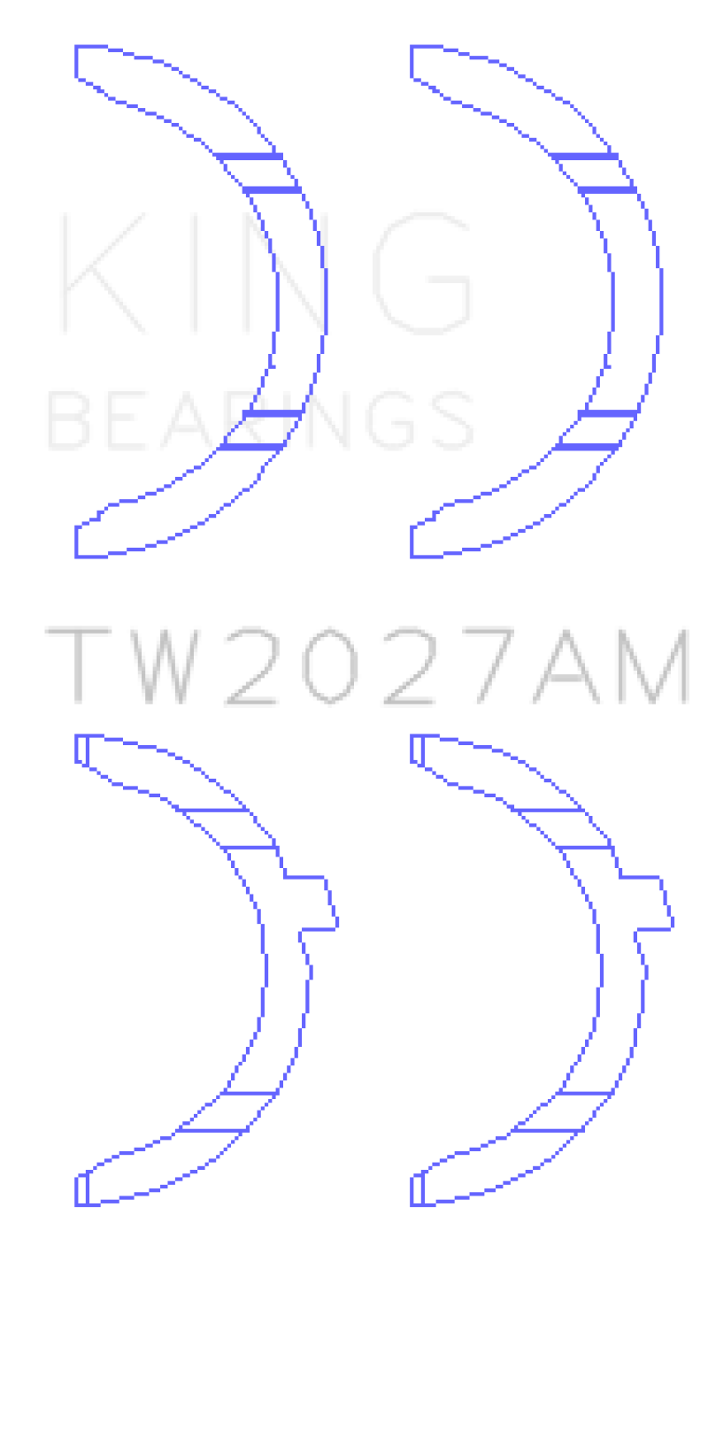 King Engine Bearings AUDI AAH, BUG, CCWA,CTBA Thrust Washer Set