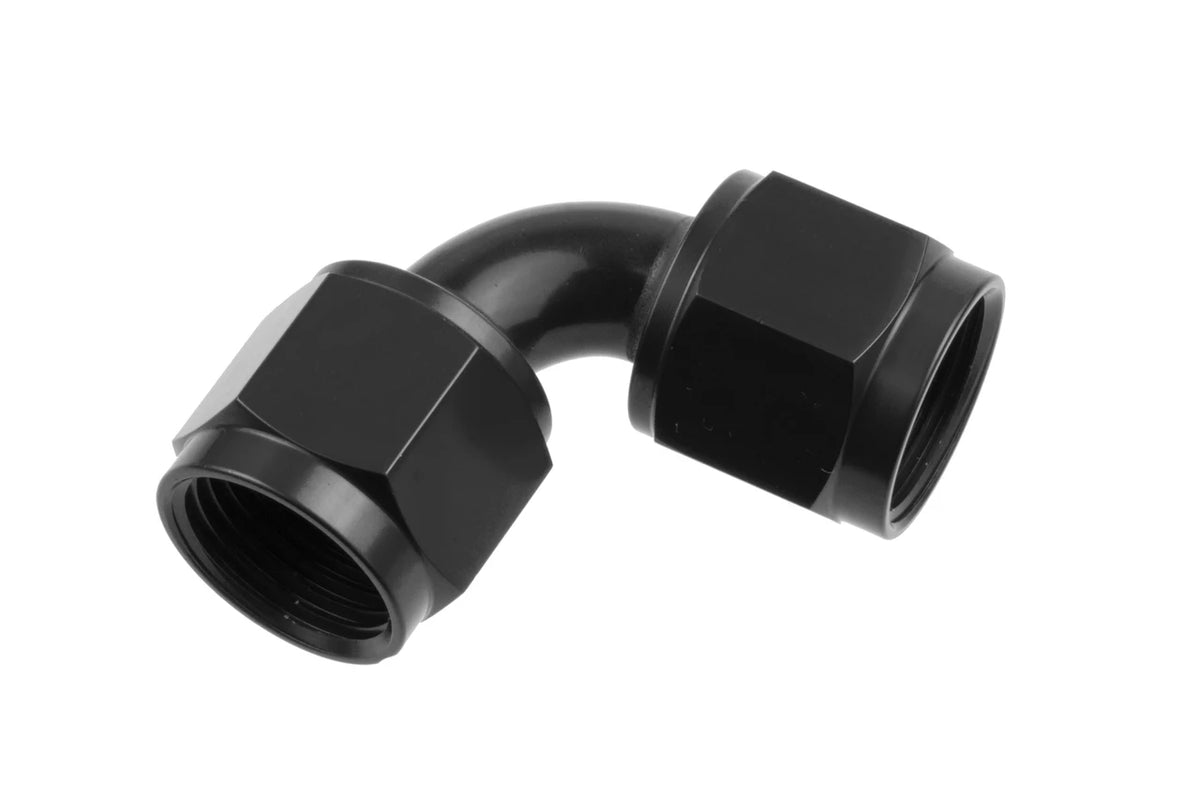 Female to Female 12AN swivel coupler - 90 Degree