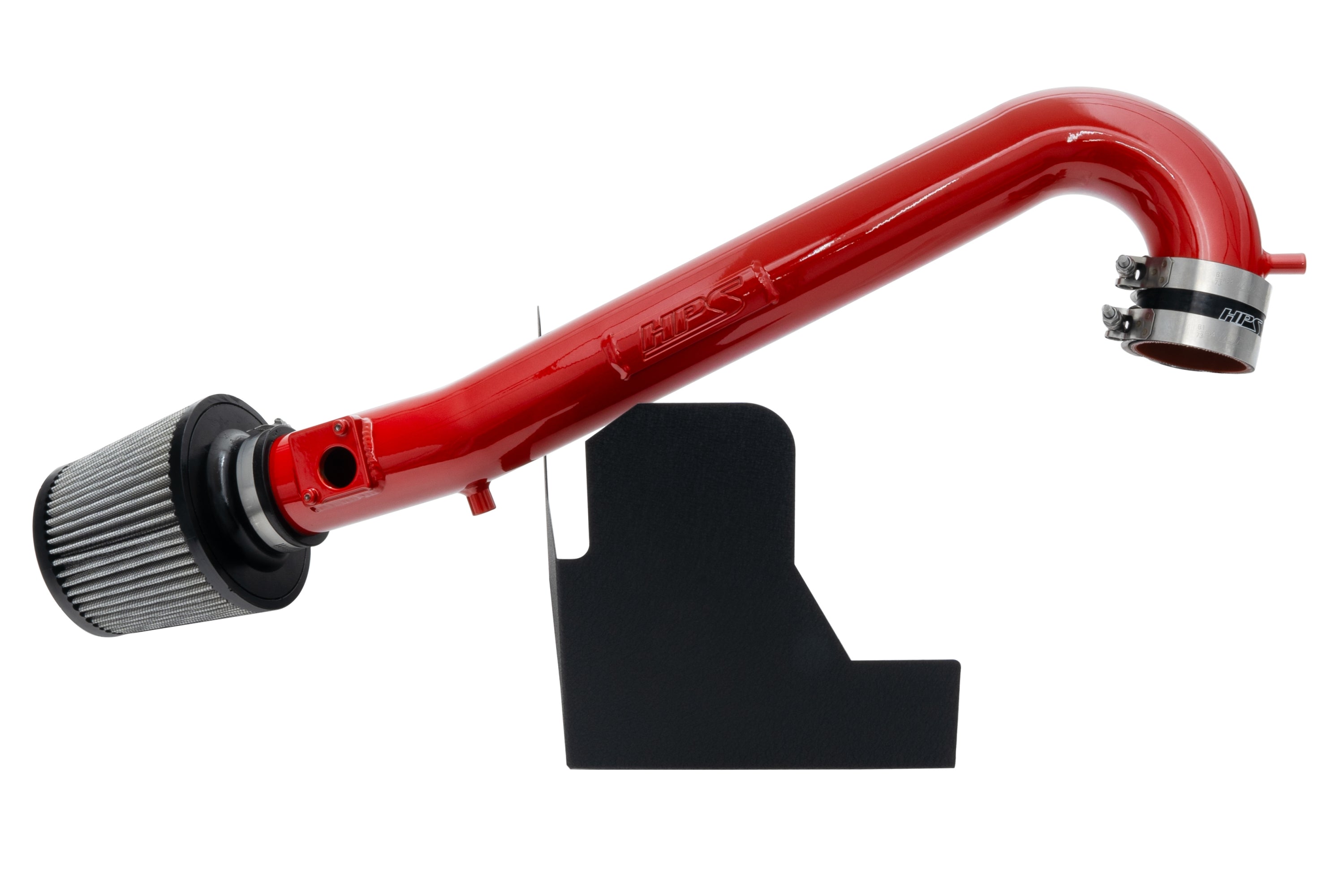 HPS Performance Air Intake Kit with Heat Shield Red 827-563R
