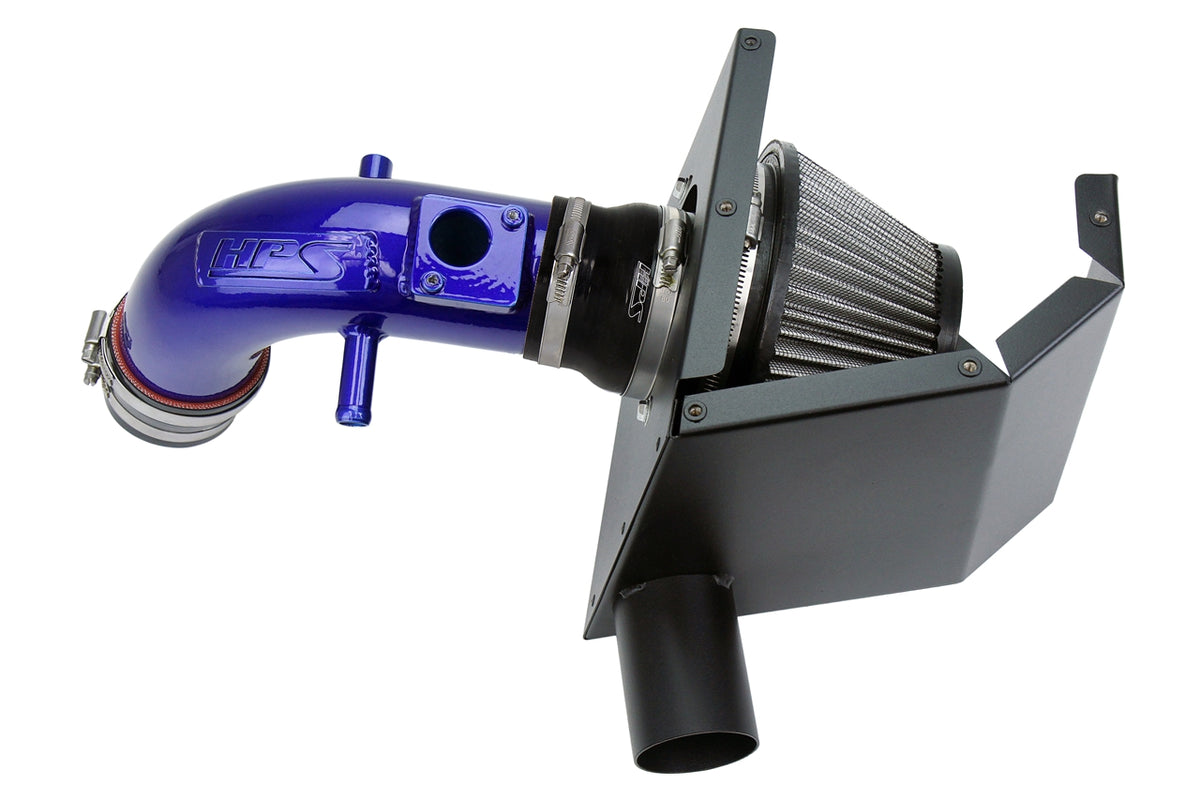 HPS Performance Air Intake Kit with Heat Shield Blue 827-693BL