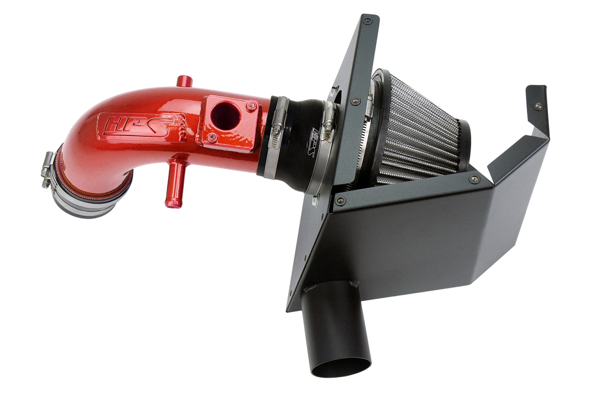 HPS Performance Air Intake Kit with Heat Shield Red 827-693R