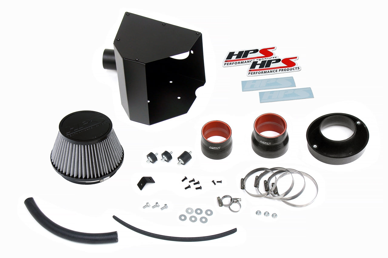 HPS Performance Air Intake Kit with Heat Shield, Blue, 827-693BL