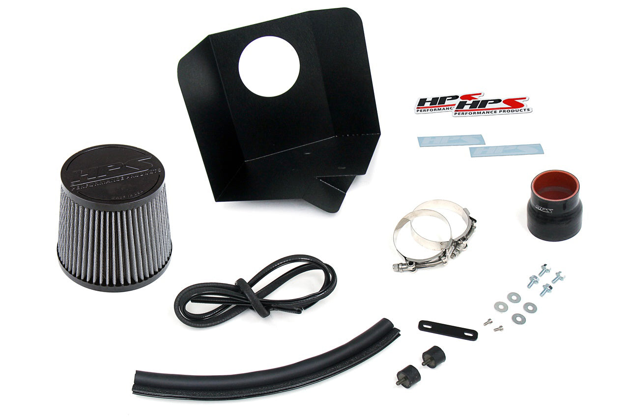 HPS Performance Air Intake Kit with Heat Shield, Blue, 827-696BL
