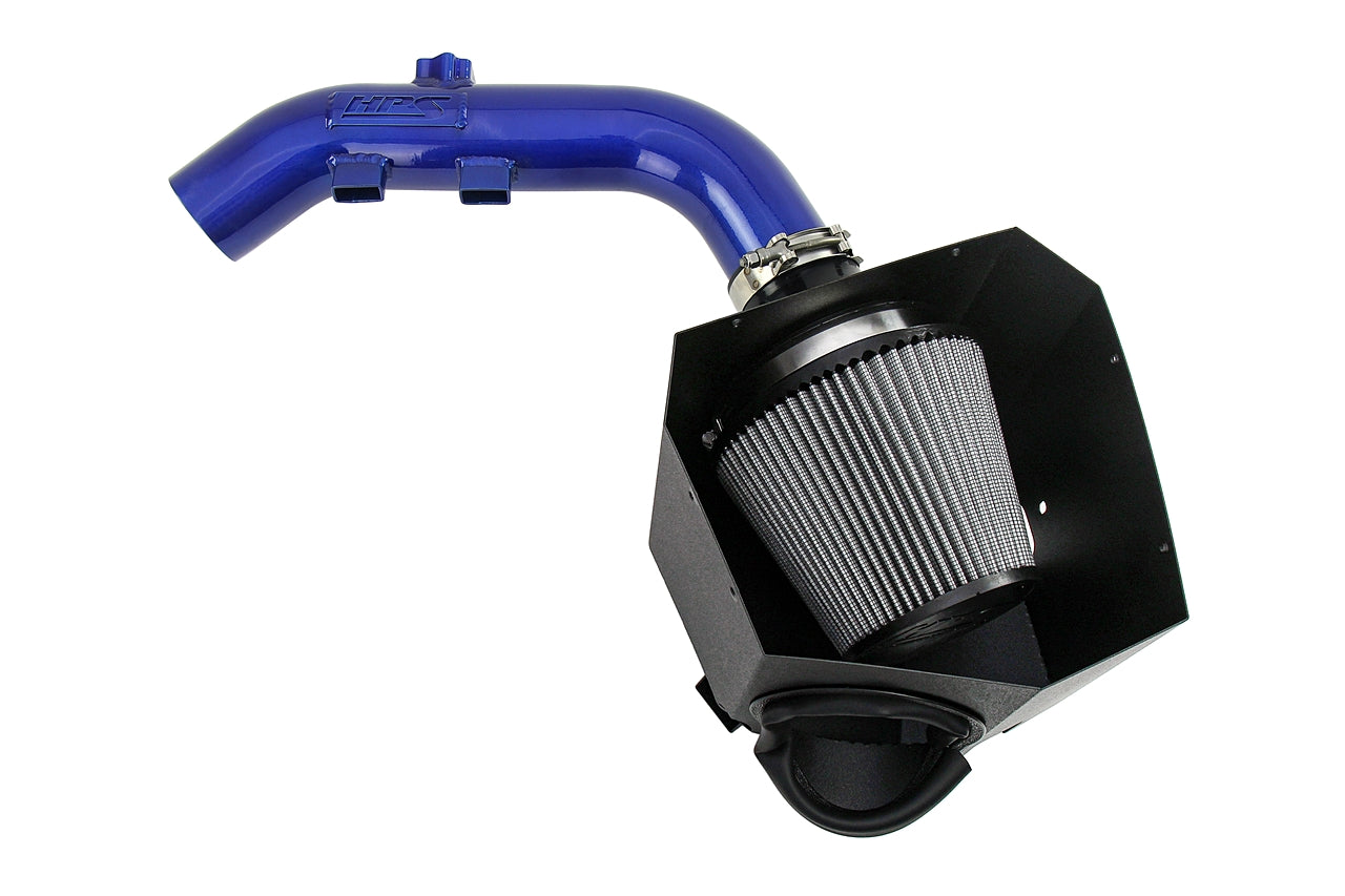 HPS Performance Air Intake Kit with Heat Shield Blue 827-699BL