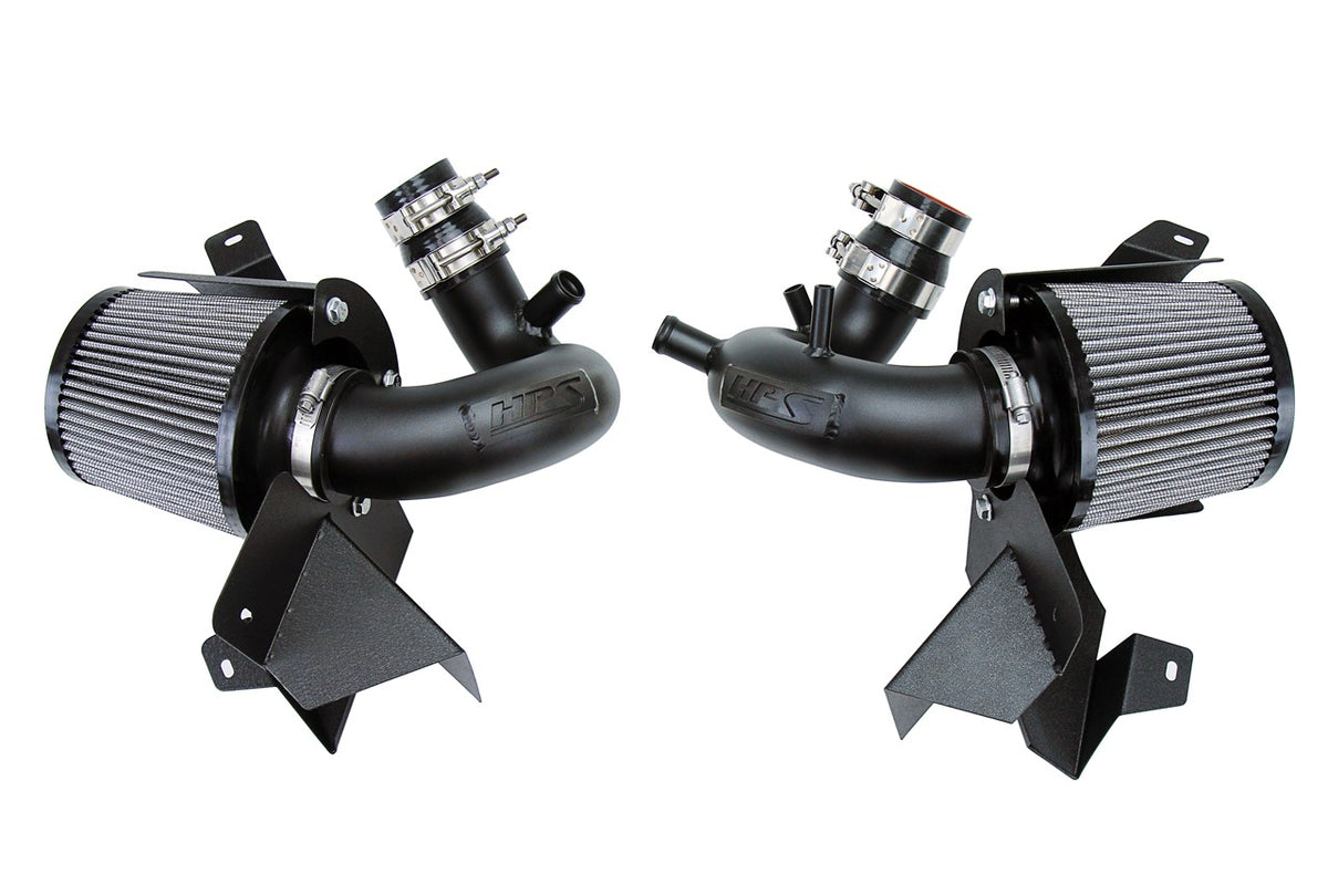 HPS Performance Air Intake Kit with Heat Shield Black 827-703WB