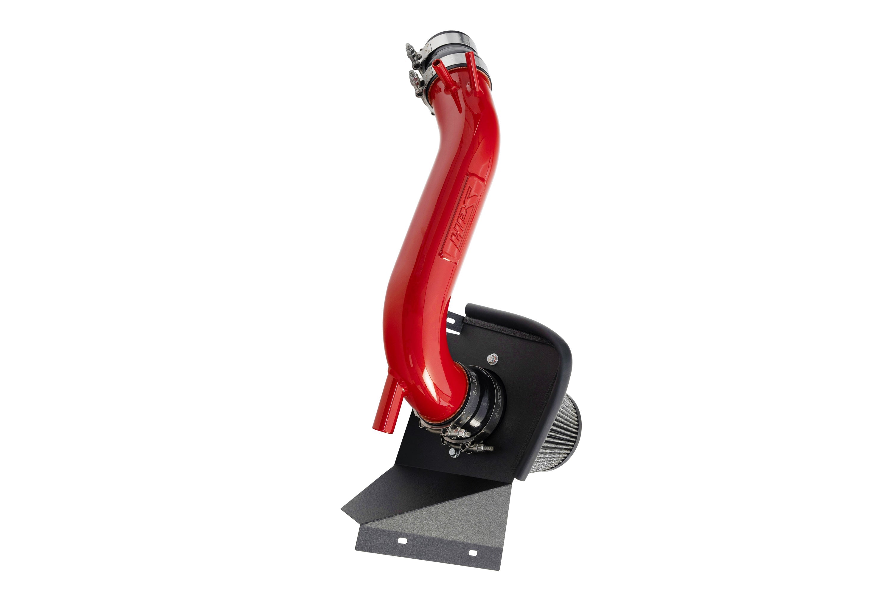 HPS Performance Air Intake Kit with Heat Shield Red 827-721R