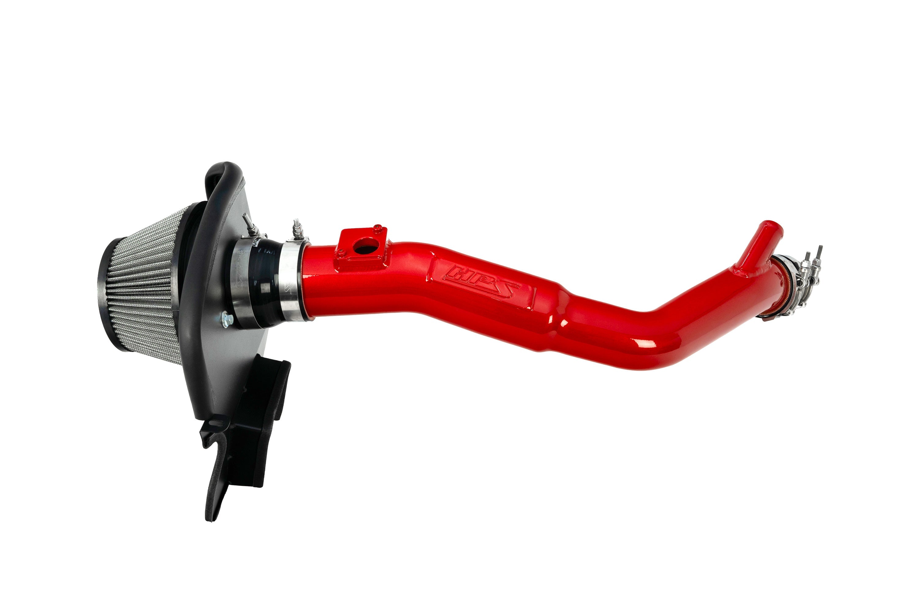 HPS Performance Air Intake Kit with Heat Shield Red 827-777R