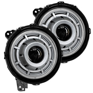 Oracle Oculus Bi-LED Projector Headlights for Jeep JL/Gladiator JT Satin Silver 5500K