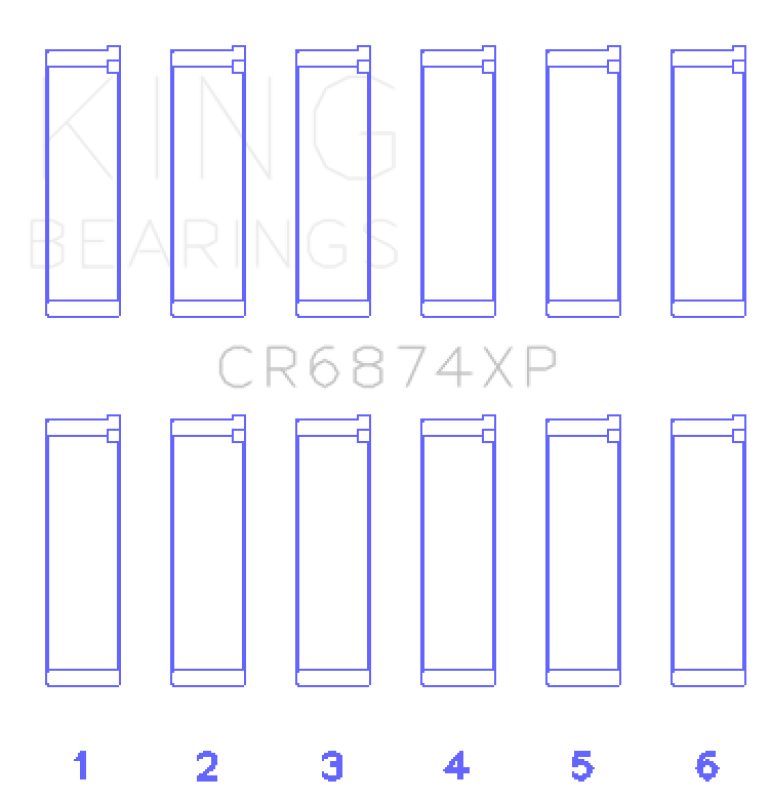 King Engine Bearings Subaru EZ30/EZ30D (Size STD) Performance Rod Bearing Set