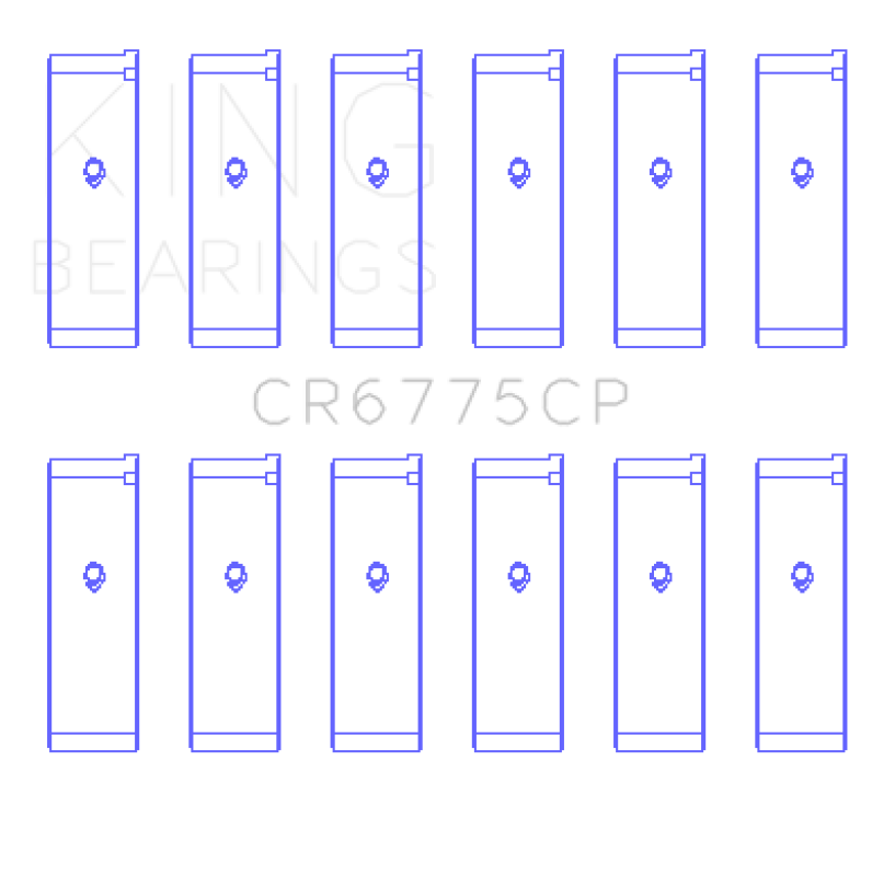 King Engine Bearings 01-06 Nissan 3.5L VQ35DE Connecting Rod Bearing Set (6 Pairs)