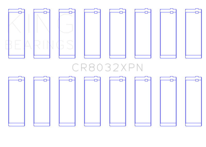 King Engine Bearings Chrysler Dodge Hemi 5.7L/6.1L V8 Performance Rod Bearing Set - Size STDX