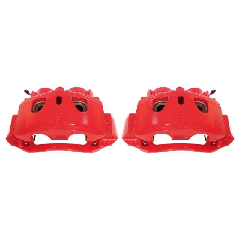 Power Stop 11-19 Chevrolet Silverado 2500 HD Front Red Calipers w/Brackets - Pair