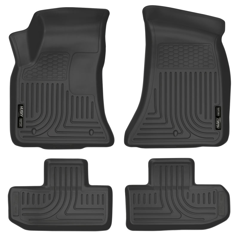 Husky Liners 16-22 Dodge Challenger (RWD) Front & Second Row Black Floor Liners