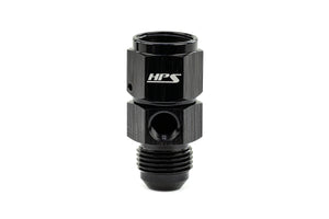 HPS Performance -6 AN Male to Female Fuel Pressure Gauge Adapter with 1/8 inch NPT Female Port Aluminum Black