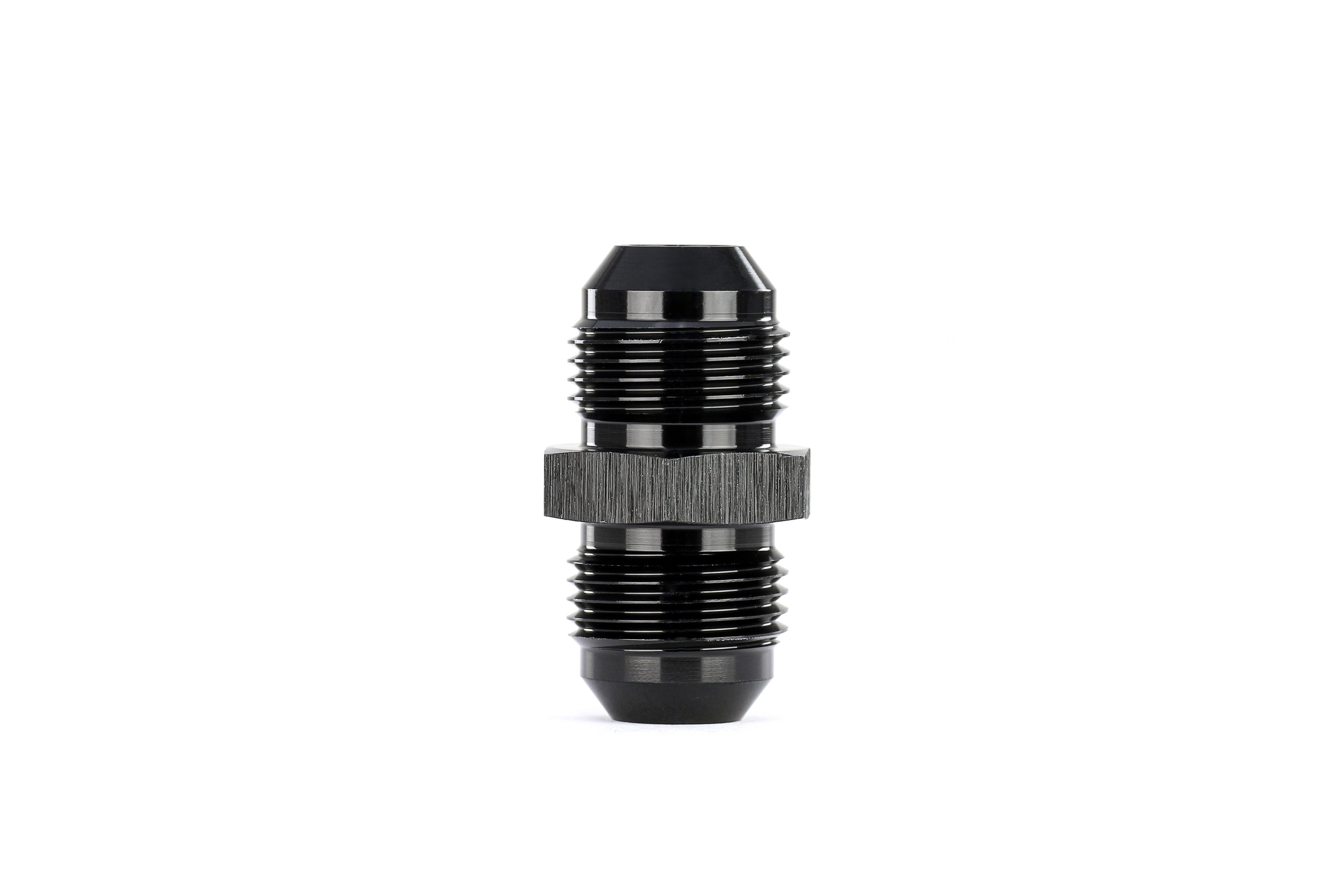HPS Performance Straight -16 AN Male to Male Union Adapter, Aluminum, Black