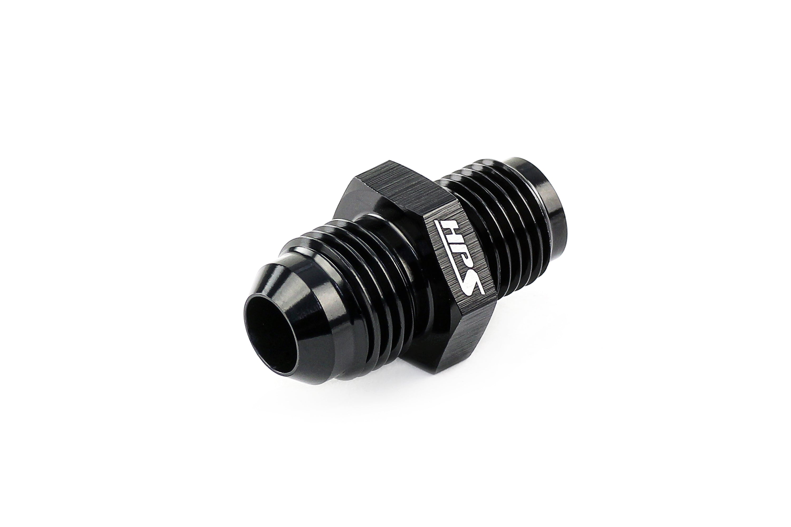 HPS Performance Straight -6 AN Flare to M20 x 1.5 Metric Adapter, Aluminum, Black