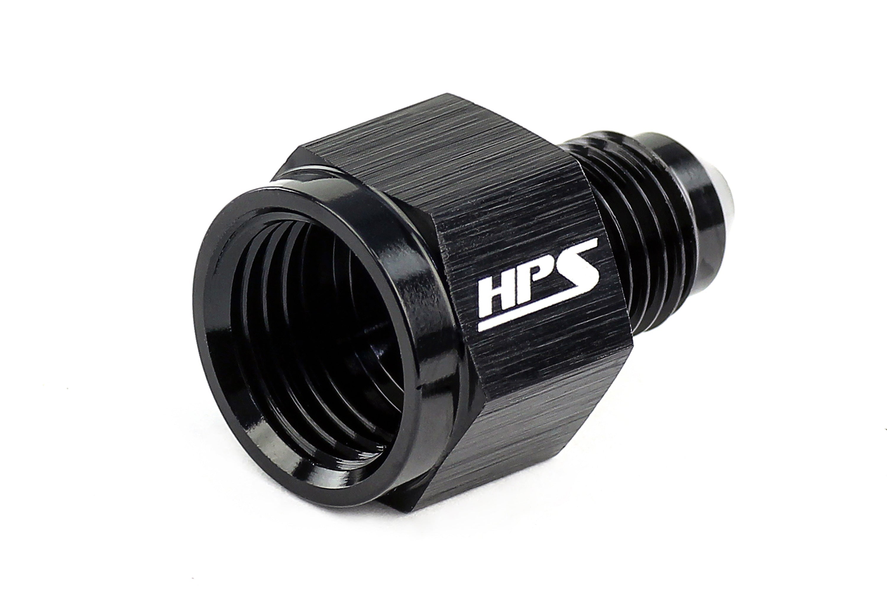 HPS Performance -12 AN Female to -6 AN Male Reducer Adapter Aluminum Black