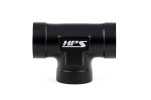 HPS Performance 1/2'' NPT Female Tee Coupler Adapter Aluminum Black